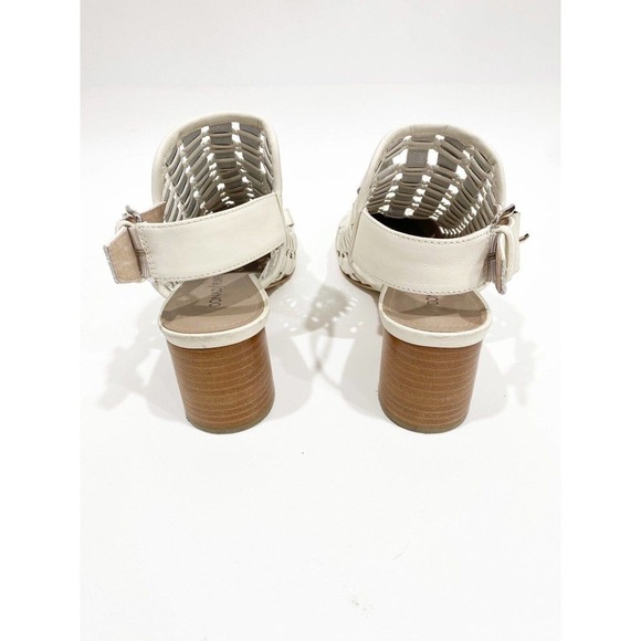 Donald Pliner 6.5 Cassie Sandal Woven Weave Leather Slingback Block Heel $298 - Picture 5 of 7
